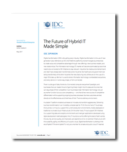 Cover of IDC Report The Future of Hybrid IT Made Simple