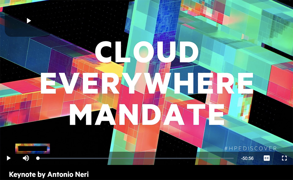 Omslag till Cloud Everywhere Mandate - keynote av Antonio Neri